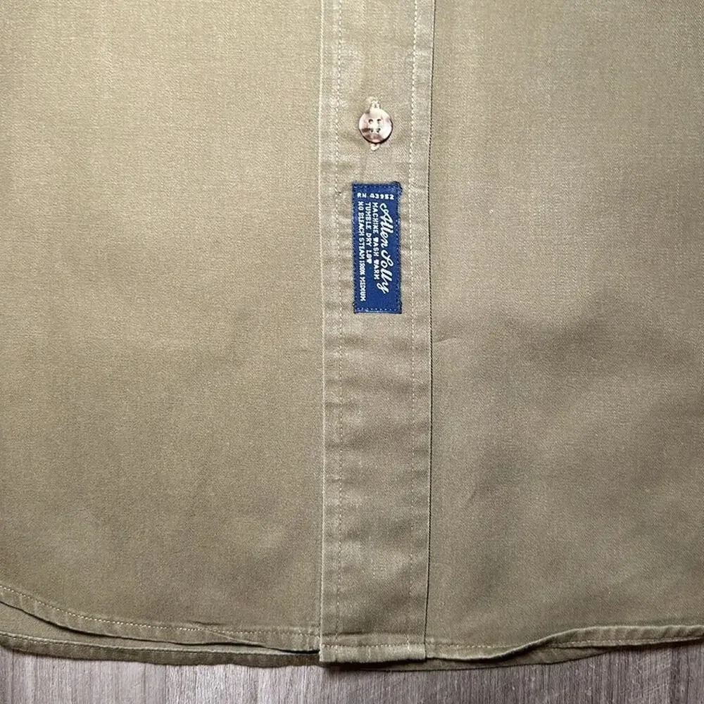 Allen & Solly Vintage Weathered Twill Long Sleeve Button Down - Large